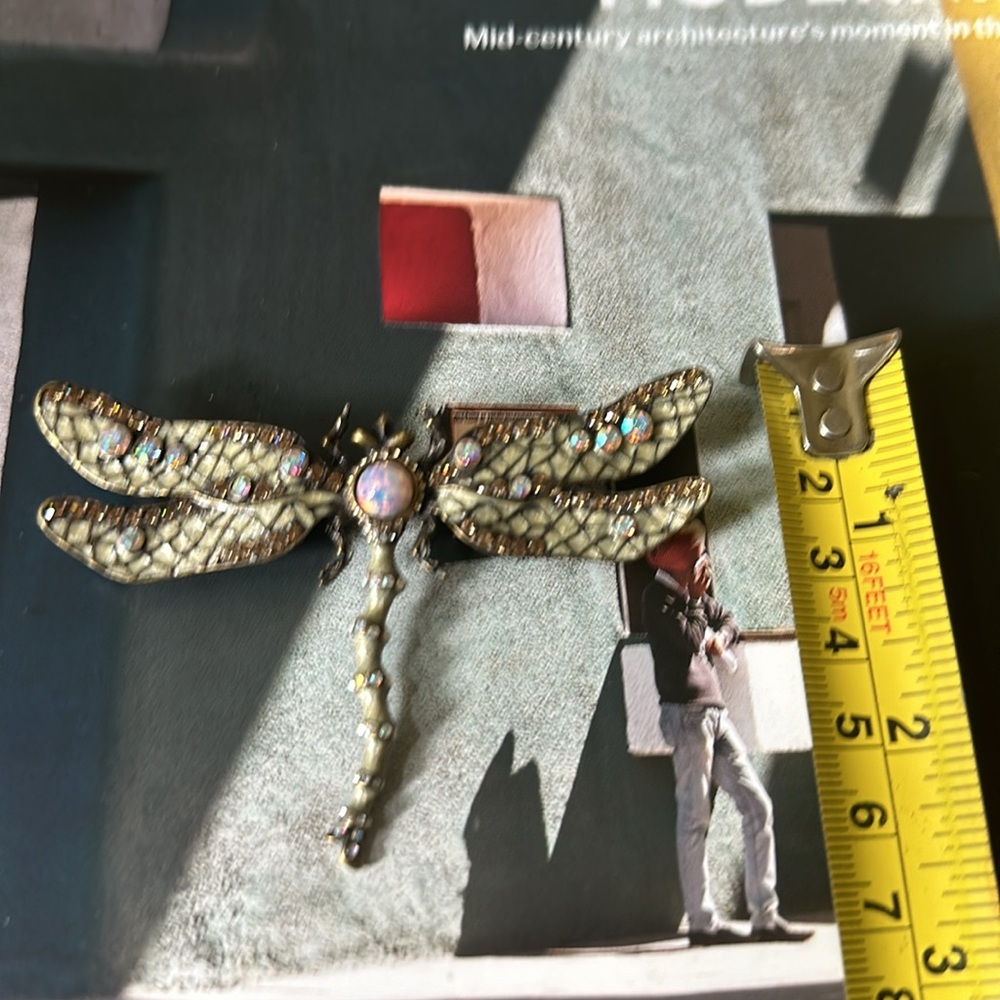 Joan Rivers Dragonfly Brooch Pin Rare - Picture 6 of 6